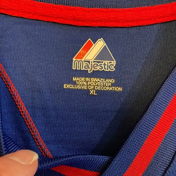 Chicago Cubs Majestic Jersey. Sewn on letters & patch. XL. Like new. - Picture 3 of 8